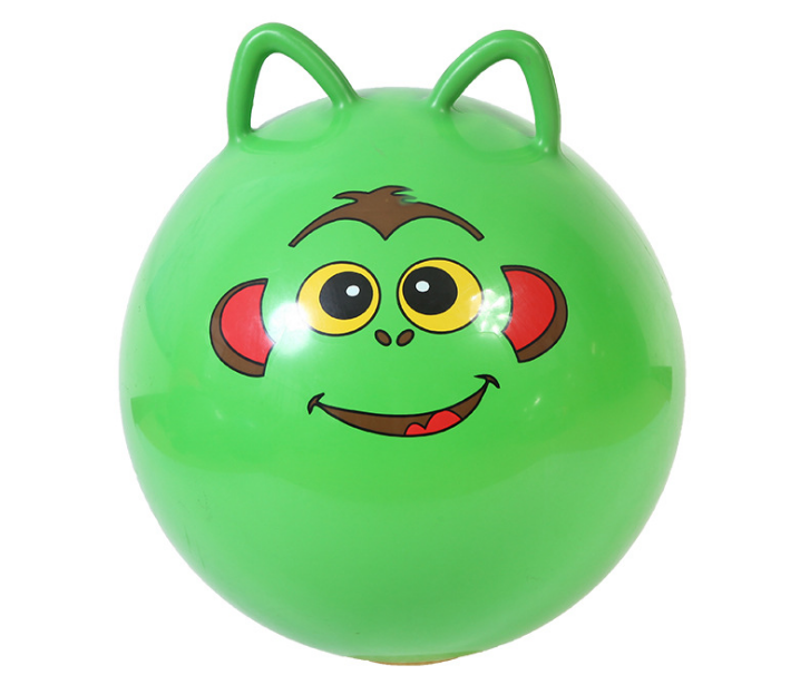 45cm羊角球颜色随机气筒卡通羊角球儿童玩具加厚防爆加大蹦蹦球充气