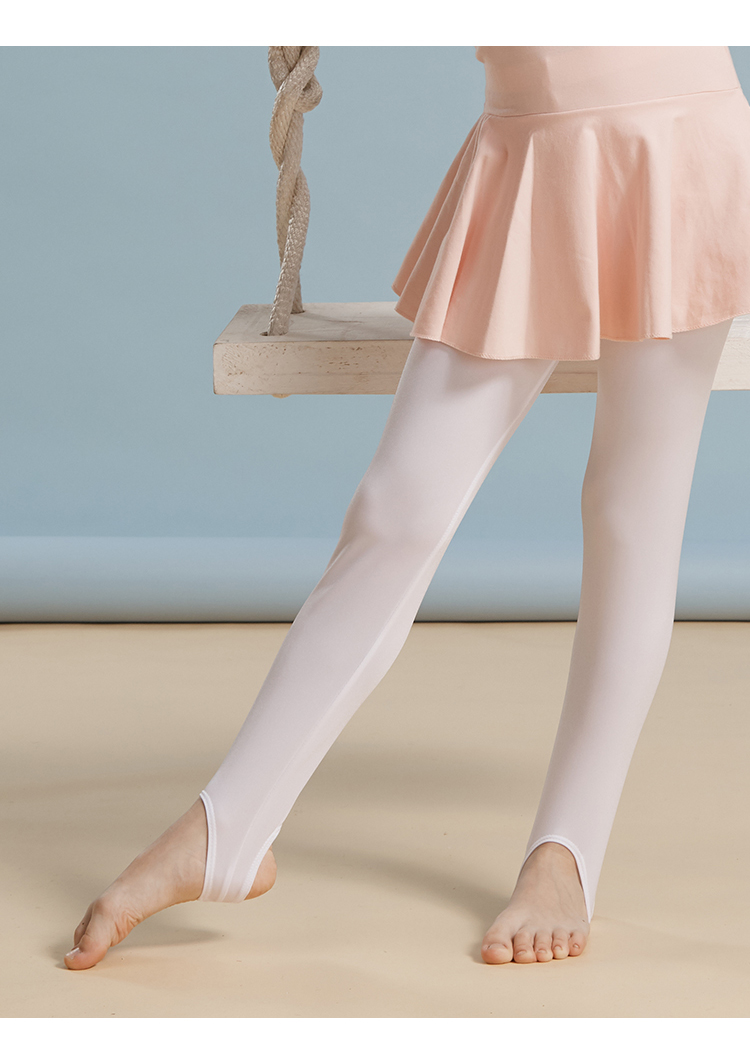 儿童舞蹈袜幼儿白丝袜男女童连裤袜白色练功袜少儿拉丁舞芭蕾舞袜