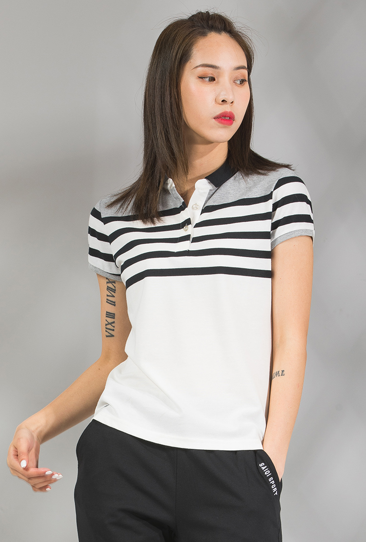赛琪女士运动polo衫夏季休闲百搭透气上衣2021年短袖118408