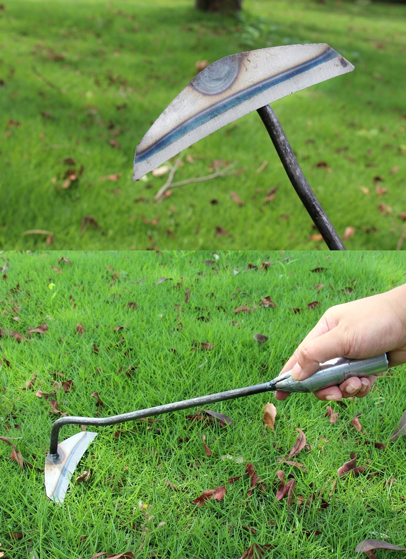 除草户外全钢家用小型锄头古达种菜挖土锄草工具农用种花两用农具