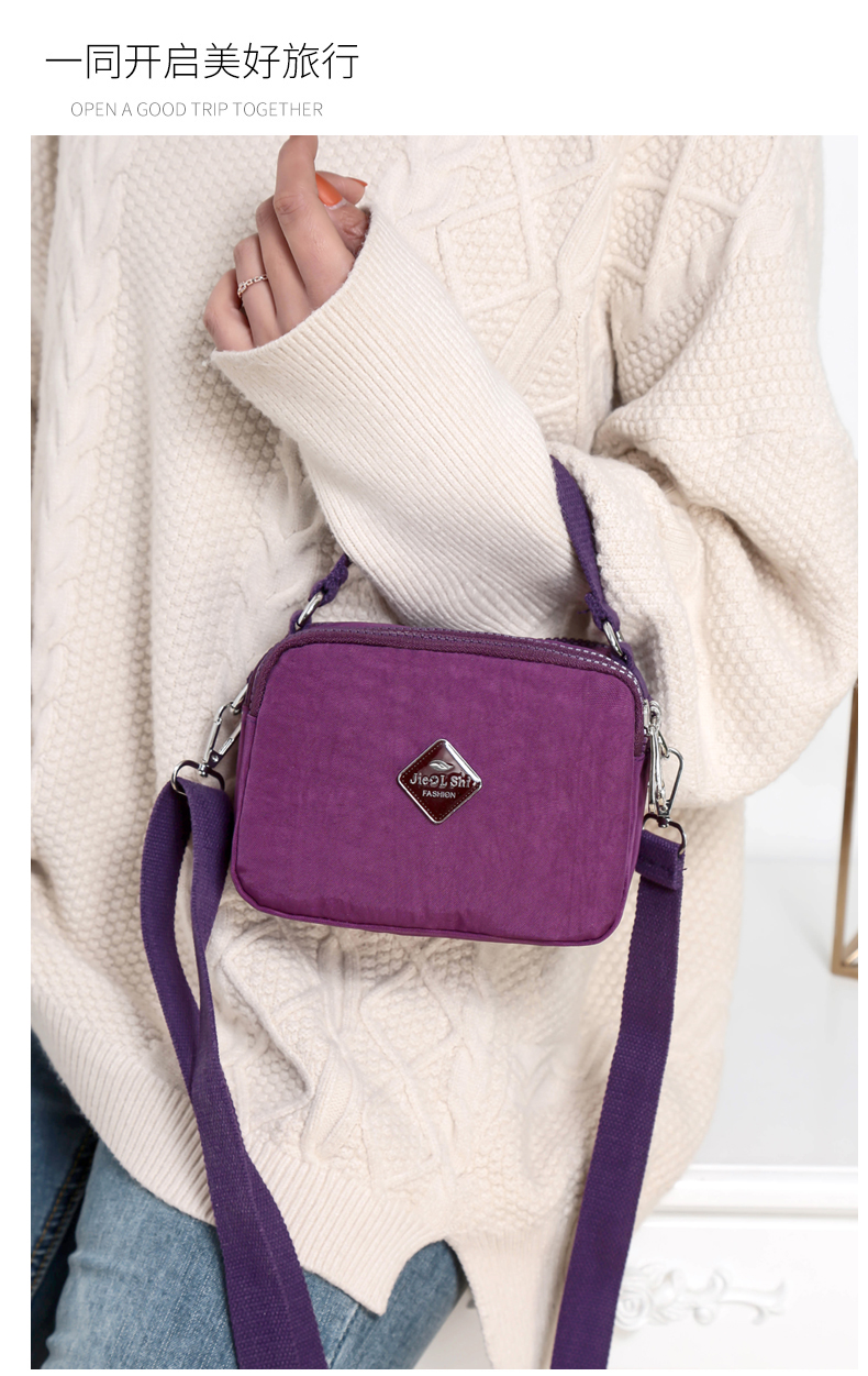 中年女士包包斜挎小型手提包女小包手拎小号牛津布迷你帆布包小款 蓝