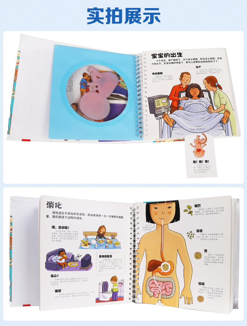 《我们的身体3d立体书精装儿童绘本揭秘身体的秘密图书乐乐趣小学生