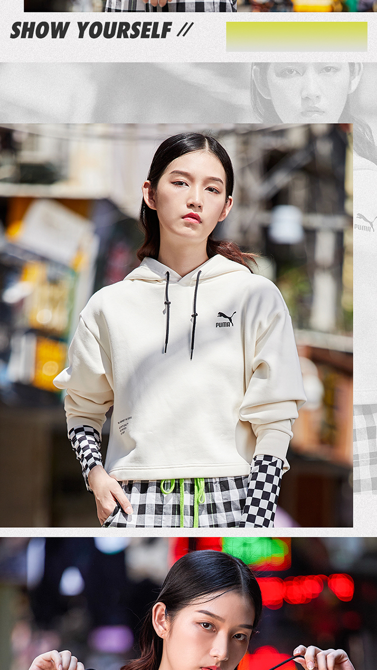 puma彪马女装运动服休闲连帽针织卫衣596742