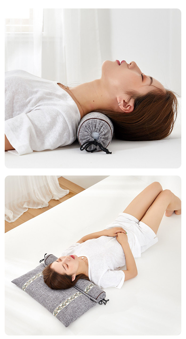 圆形颈椎枕头正确枕法图片