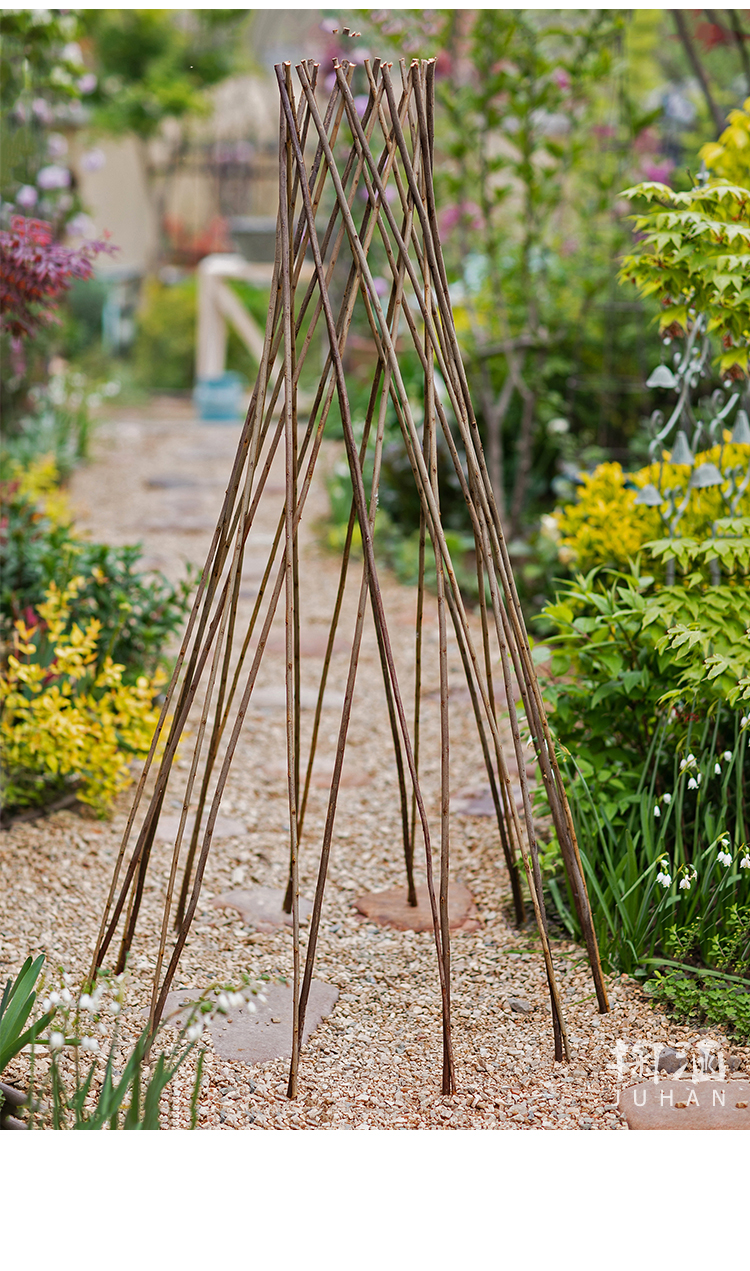 森美人伸缩爬藤架子花支架月季装饰花园阳台铁线莲菜园室内外支撑杆
