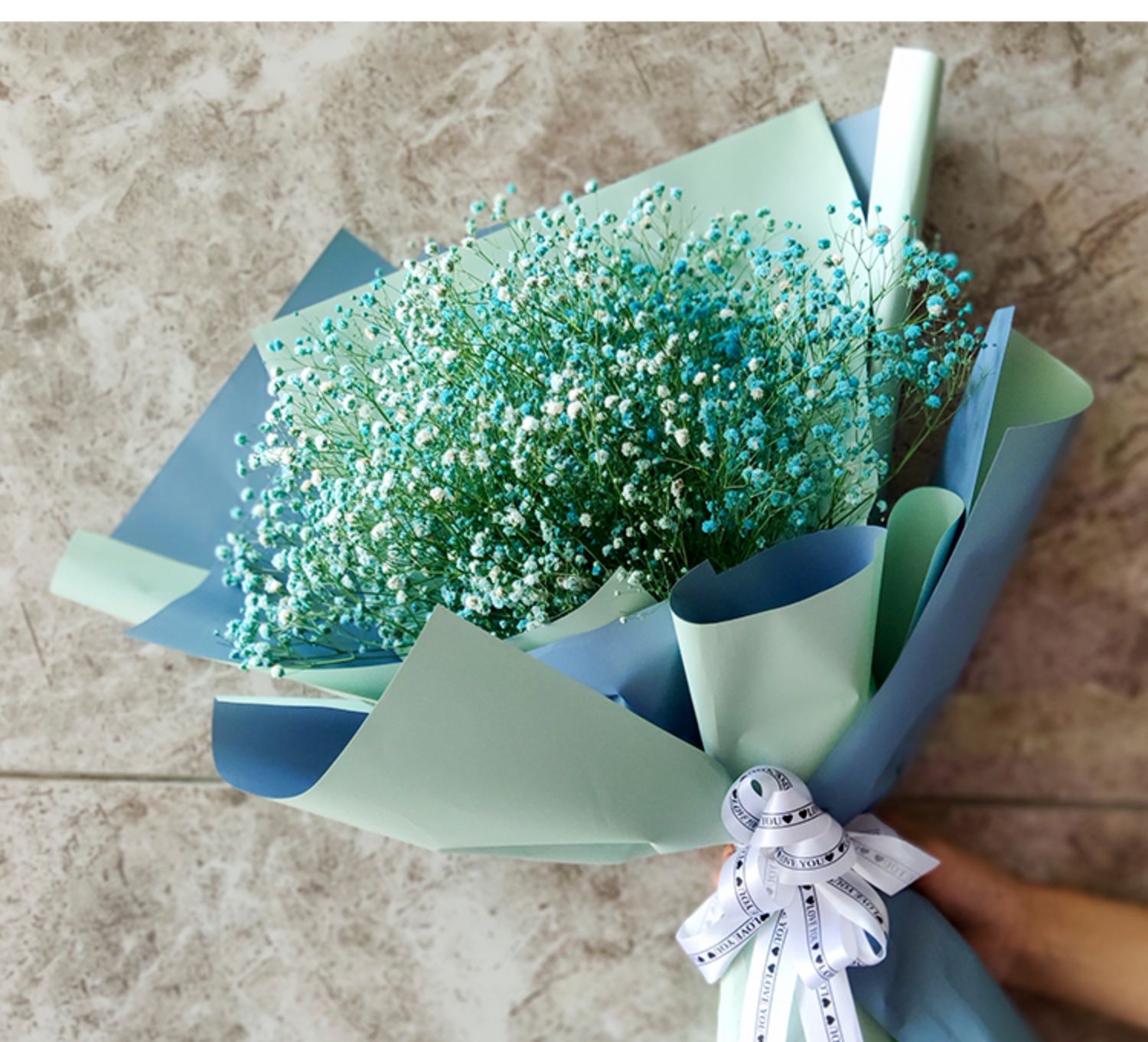 精装大束满天星干花花束520礼品包装送男女朋友生日情人节 封后 plus