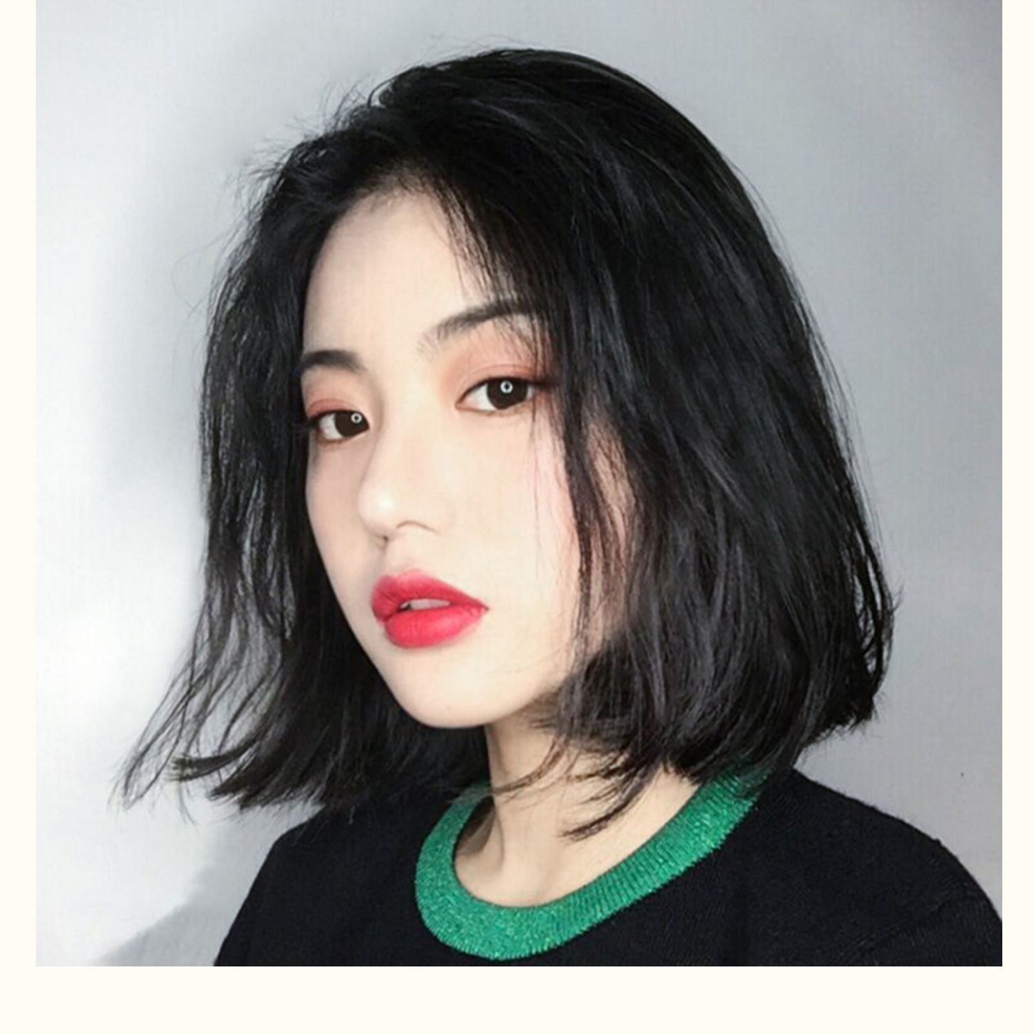 假发女短发中分刘海气质修脸bobo头蓬松自然网红锁骨发新式全头套 你