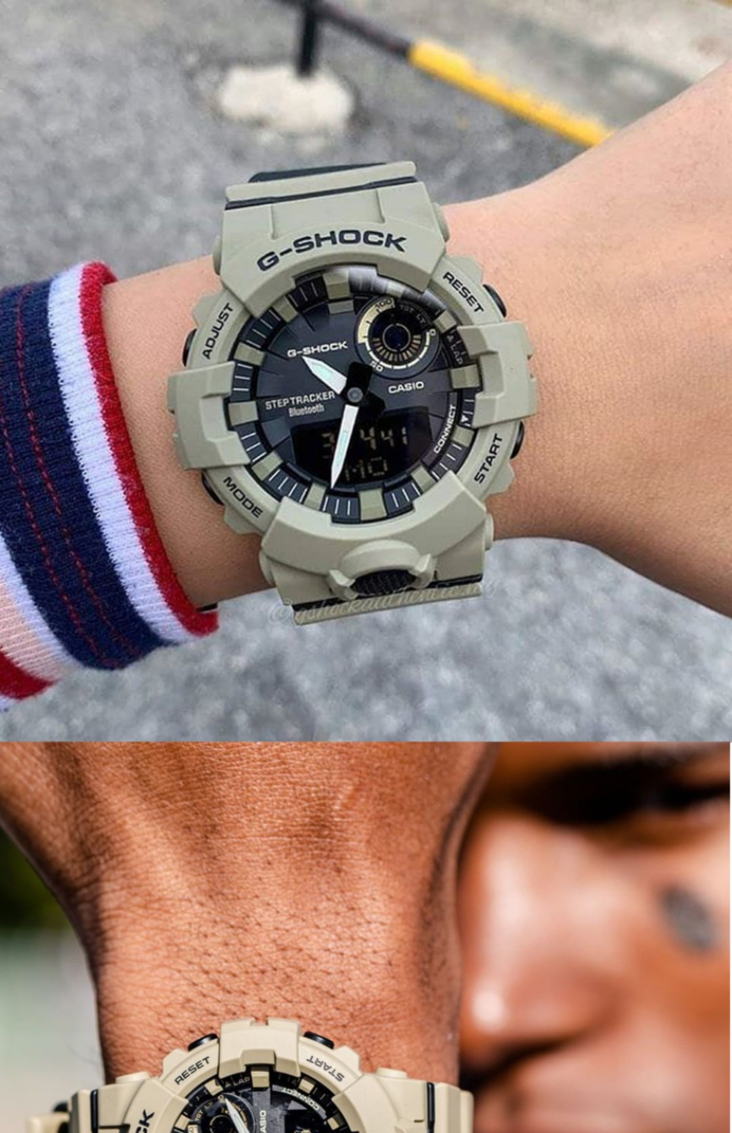 苏宁国际 卡西欧 casio 雾霾蓝腕表男树脂表带可连接手机应用健身记步