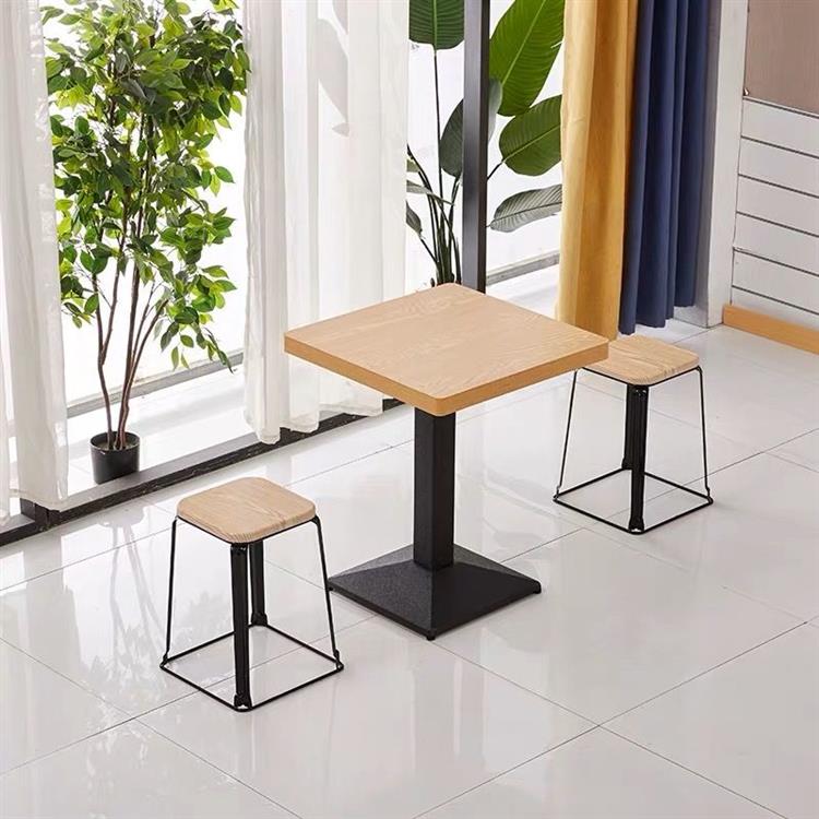 定制饭店餐厅长方形商用桌子奶茶店餐饮店餐桌小吃快餐店桌椅组合