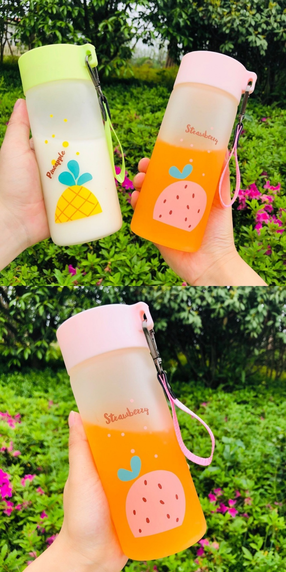 宫贡 磨砂玻璃杯ins便携水杯女学生韩版可爱网红杯子创意清新简约茶杯