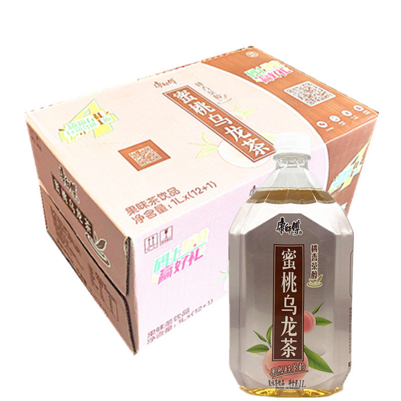 新品康师傅蜜桃乌龙茶1l8瓶大瓶装日期新整箱品牌学生饮用水出行办公