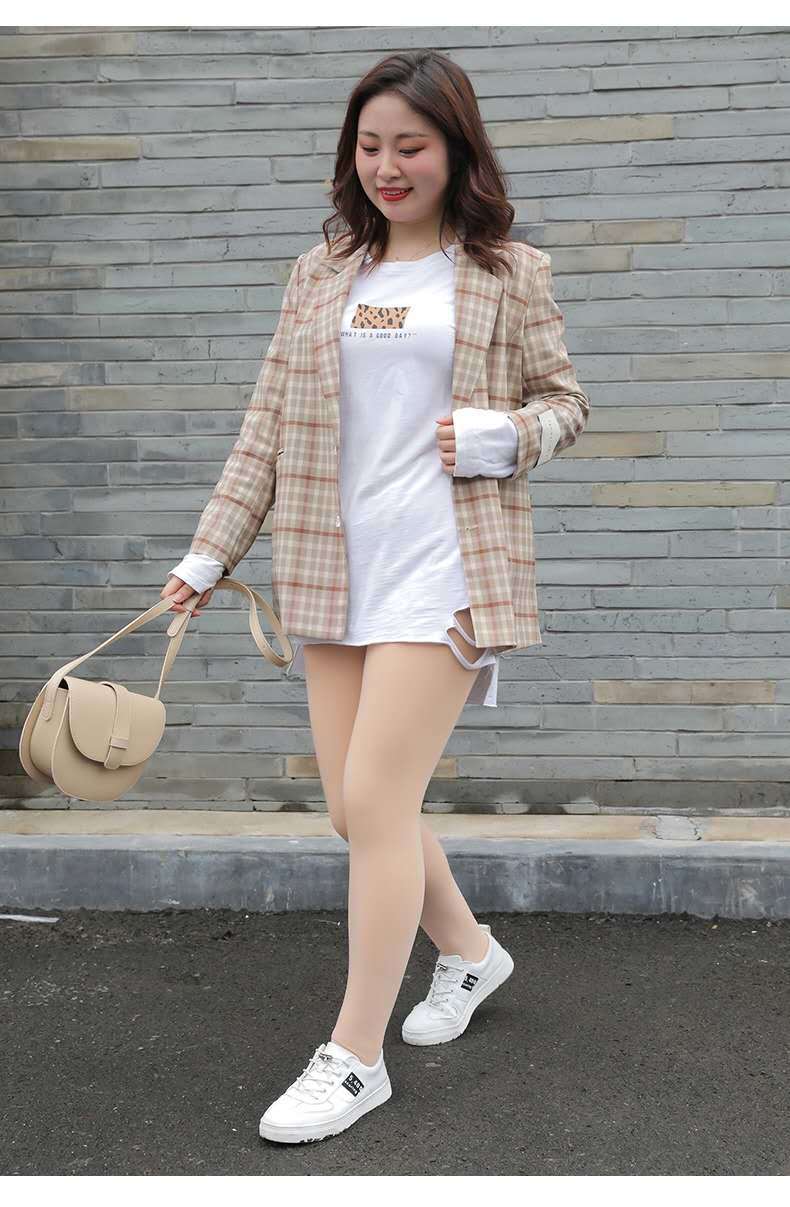 肉色加厚加绒加肥加大码打底裤女秋冬200斤胖mm连裤袜保暖棉裤子 hl