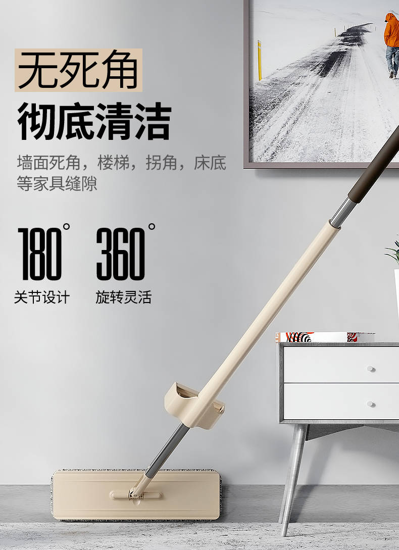 擦墙壁清洁工具擦棚顶天花板神器家用清洗厨房吊顶擦墙面平板拖把