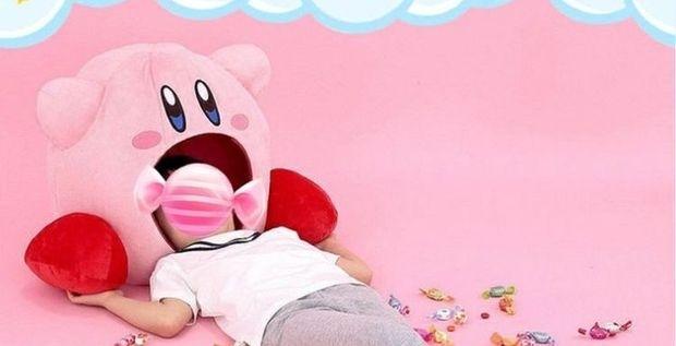 星之卡比吸入式午睡头套动漫周边游戏二次萌宠主子窝毛绒玩具抱枕8月1