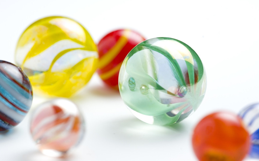 14mm玻璃珠弹珠机用儿童游戏机小号玻璃球鱼缸25mm大号装饰彩色14cm10