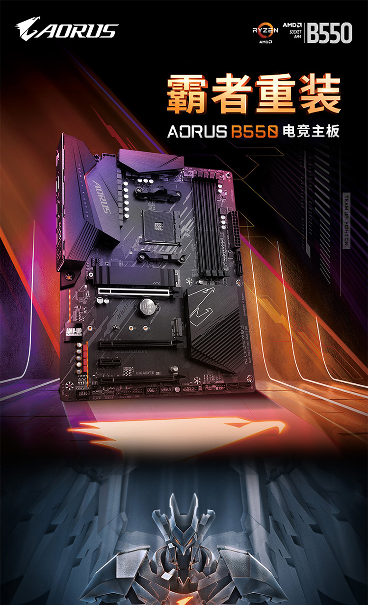 自营超级新品 技嘉b550 aorus elite主板 amd锐龙5 3500x cpu
