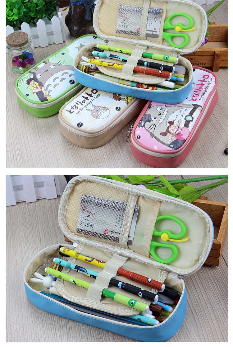 卡通笔袋女男小学生文具盒大容量铅笔袋韩版文具简约笔袋