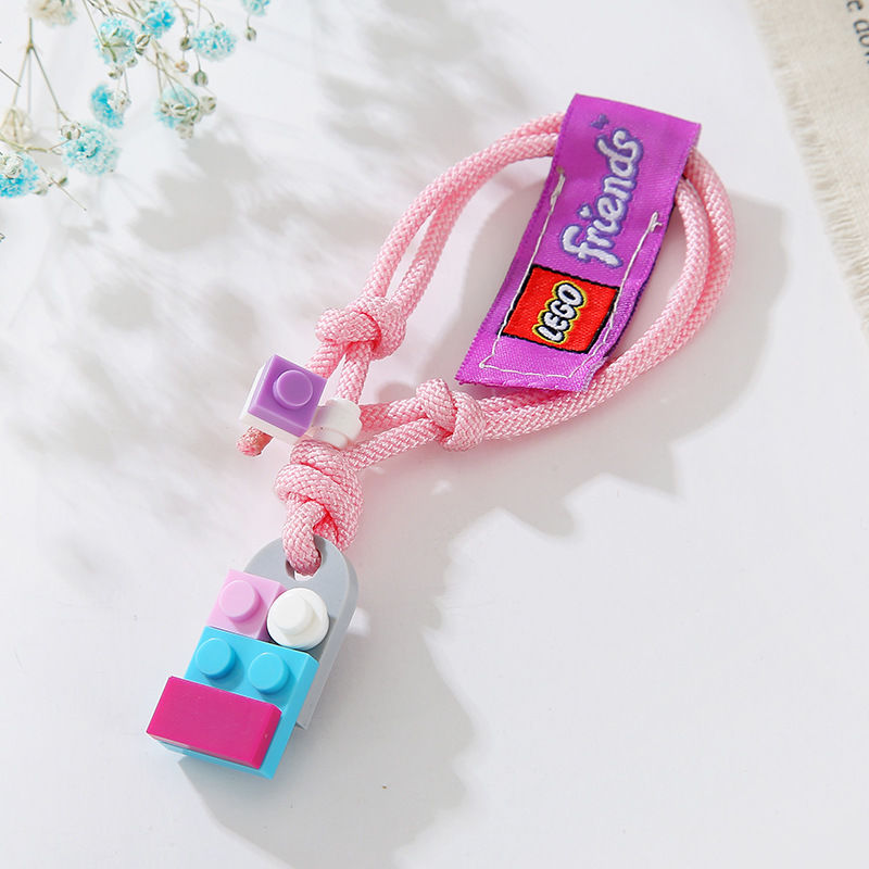 《乐高好朋友积木手链情侣款一对手链男女学生闺蜜爱心lego手环手绳
