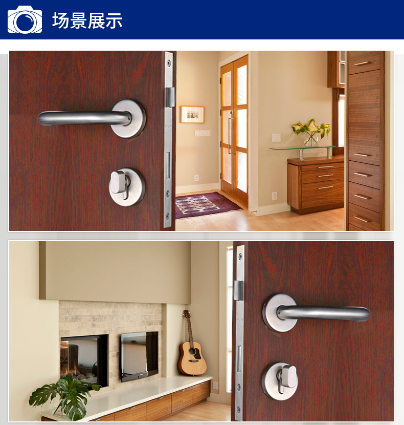 定做w坚朗kinlong防火门锁锁芯不锈钢分体锁室内卧室房门执手锁w