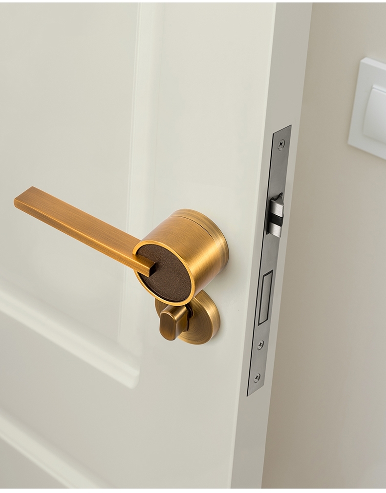 门锁室内卧室黎卫士通用型北欧房间木门锁家用磁吸分体门把锁具