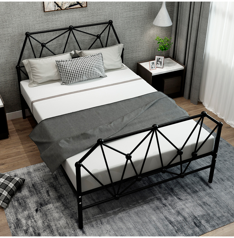 8米双人ins铁架子床时尚简约【价格 图片 品牌 报价】-苏宁易购海通