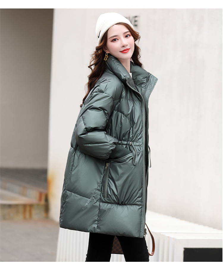 送运费险 正品雅鹿羽绒服女亮面外套2020秋冬女装时尚光面短款立领