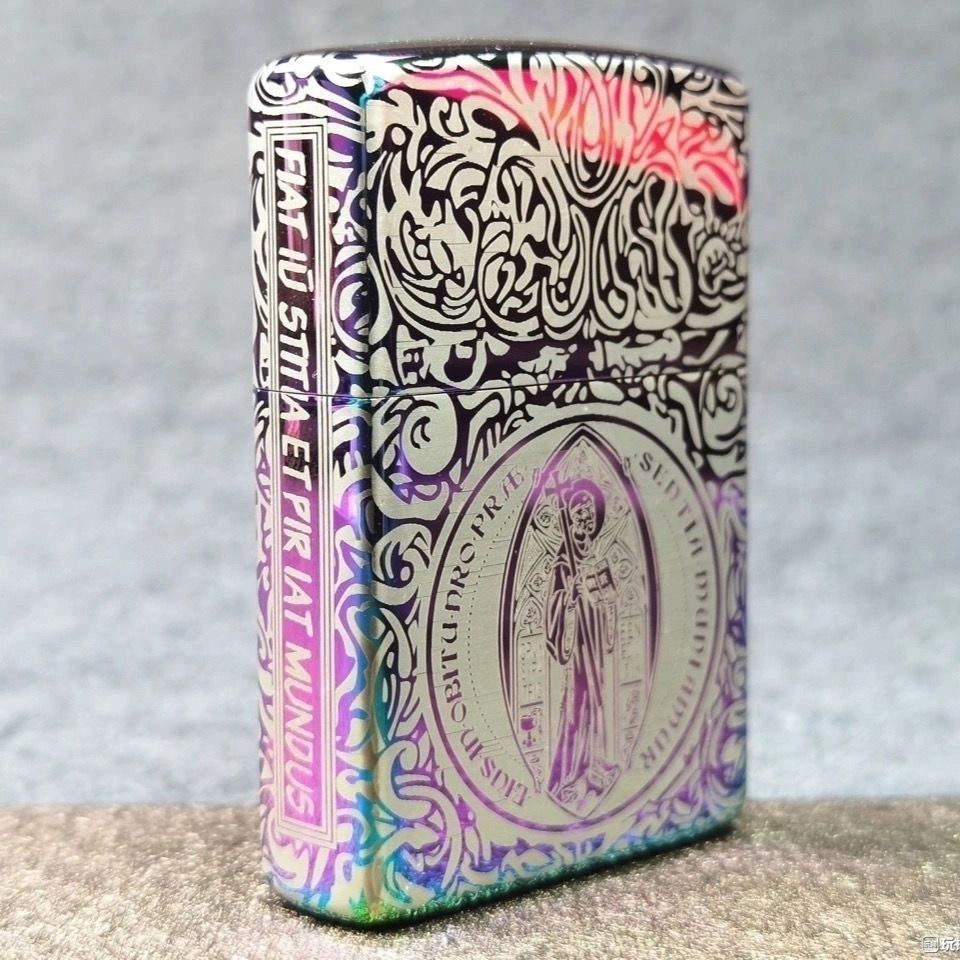 zippo康斯坦丁煤油防风打火机男士高档送礼送男女朋友生日礼物黑冰