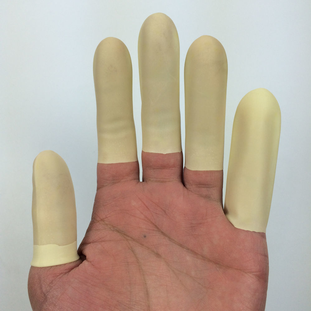 泰安牌农业乳胶指套橡胶乳胶劳保加厚工业手指套指头套25小号