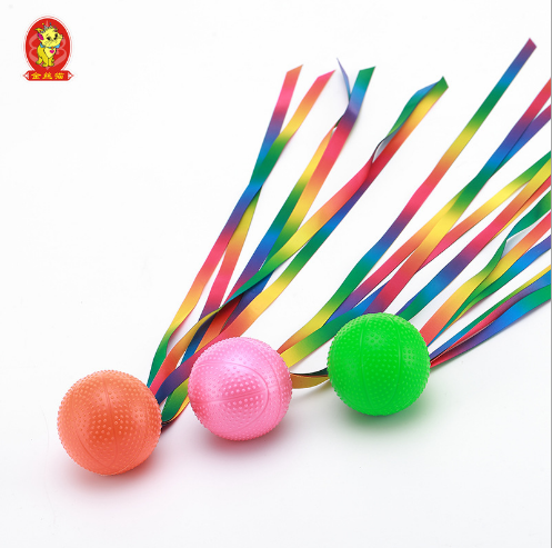 官方正品金丝猫绸带柔力球彩绸球长绸飘带球彩带球丝带球硅胶软球c7