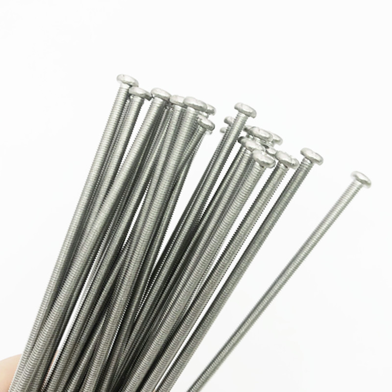 jing ping304不锈钢加长螺丝圆头十字长螺丝杆盘头机螺钉全牙2m3m5m5