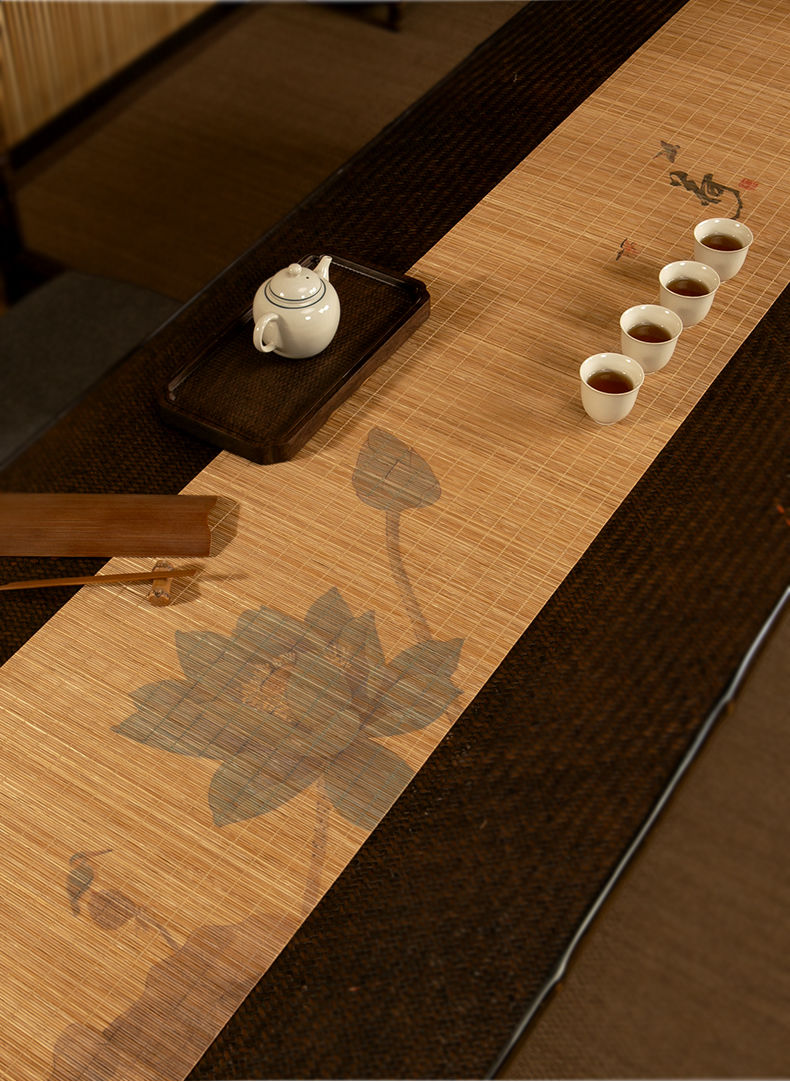 以竹为主题的茶席设计图片