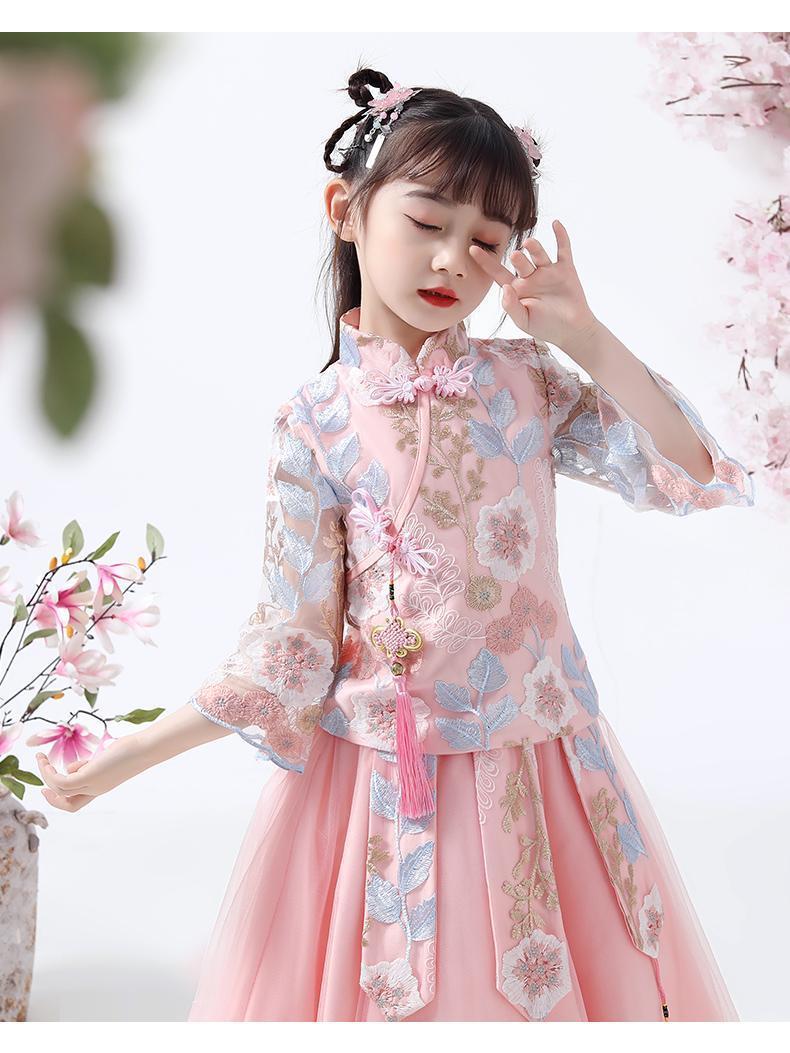 《女童汉服2020夏季新款公主裙中大儿童夏装连衣裙中国风bkxobnkolpnb