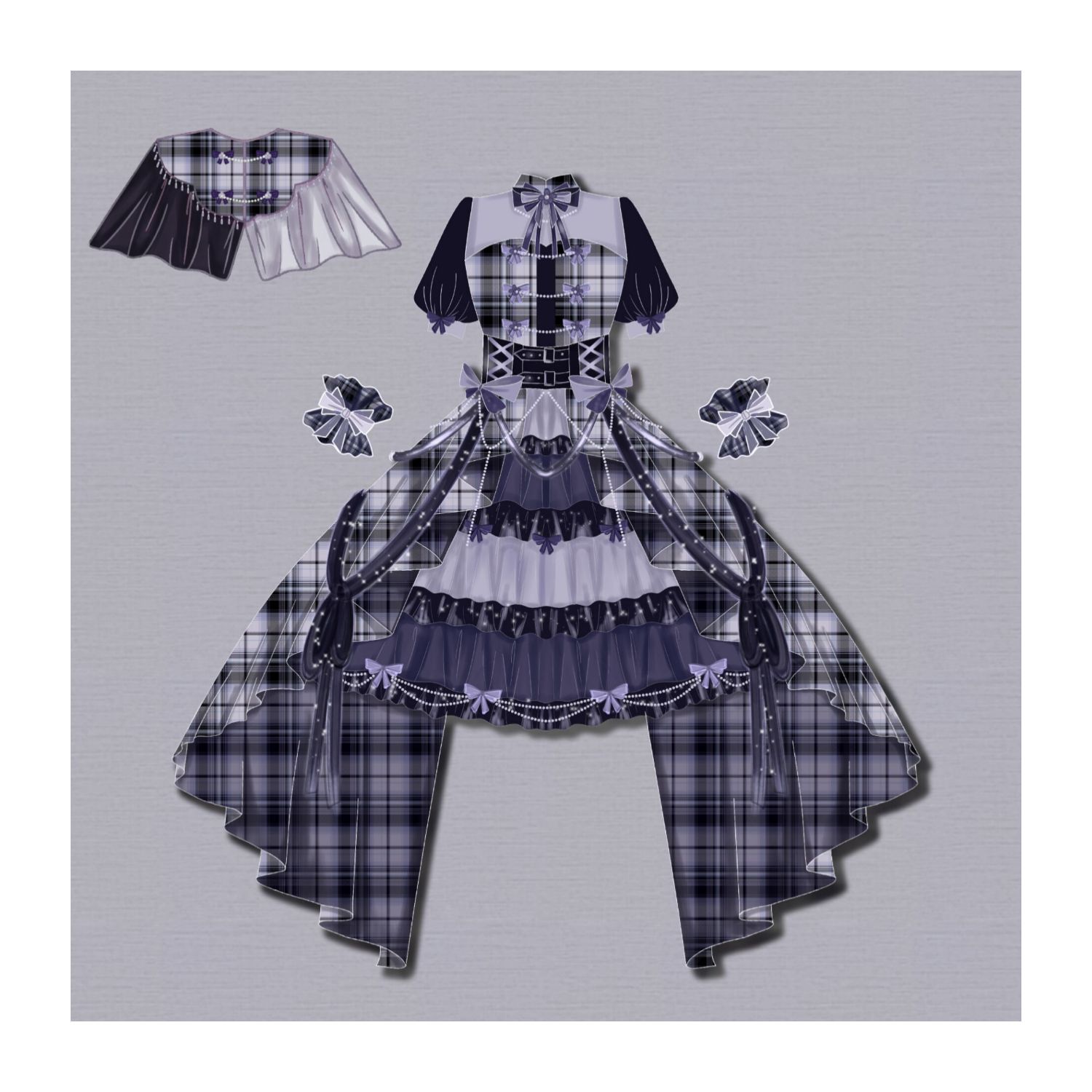 意向金新款原创雾隐星河oplolita打歌服洛丽塔连衣裙蓝粉成团可抵尾款