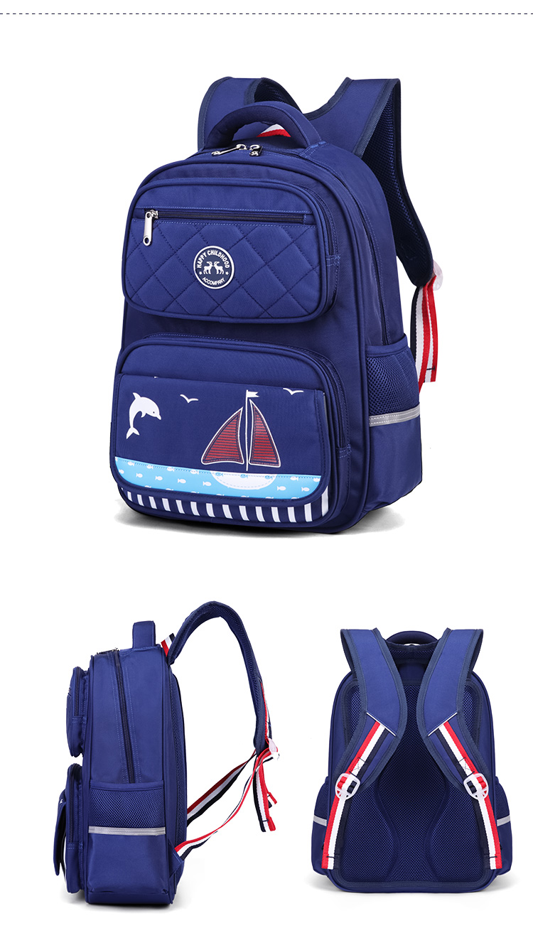 第九城vnine小学生书包13年级男女孩儿童双肩包大容量减负安全反光条