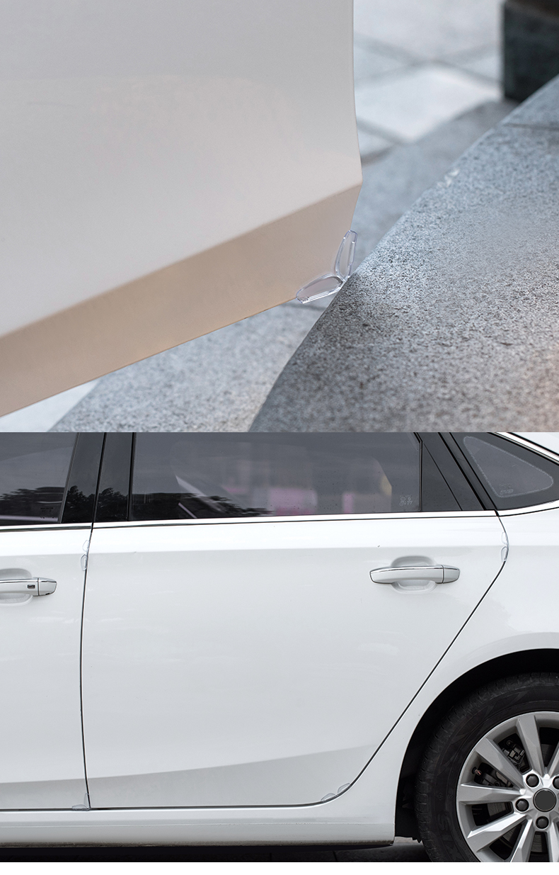 tyui 隐藏式车边角防撞条 透明 汽车防撞条 车用车防刮蹭保护贴 通用