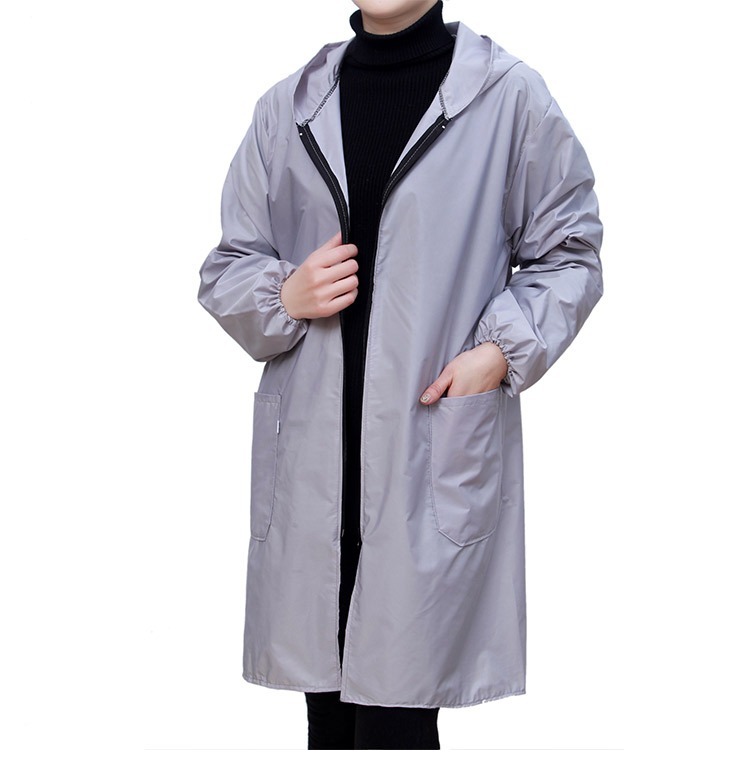 外套男士罩衣工作服大褂长款韩版秋冬家用冬季工作围裙大人