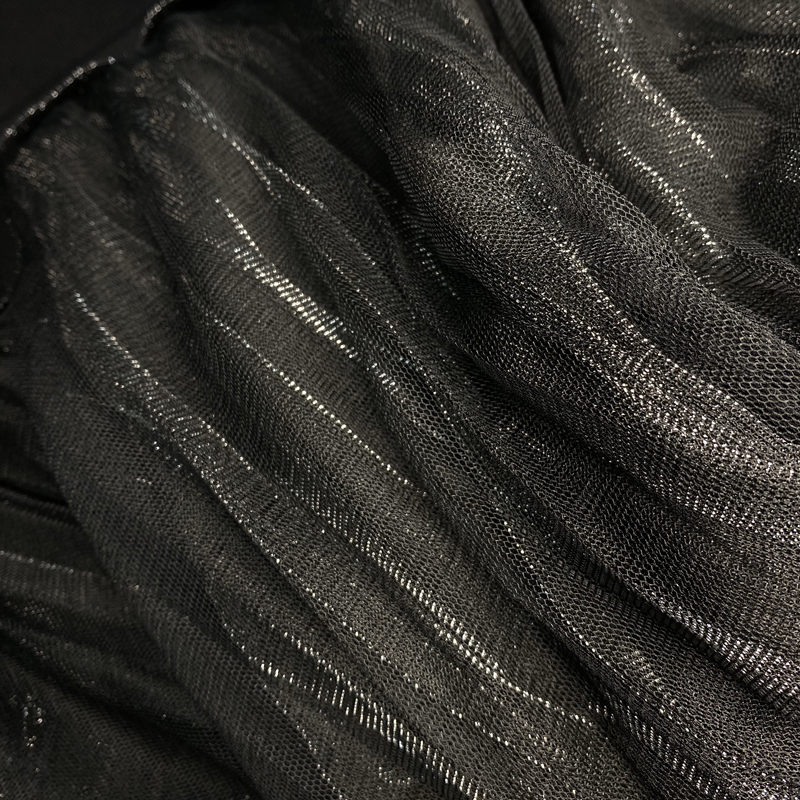 蕾伊娜商场同款春夏时尚针织洋气减龄穿搭纱网拼接