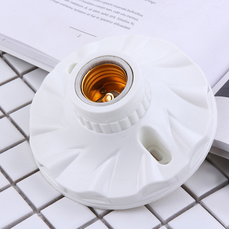 普通螺口灯头e27防水防漏电带线陶瓷螺口一个装