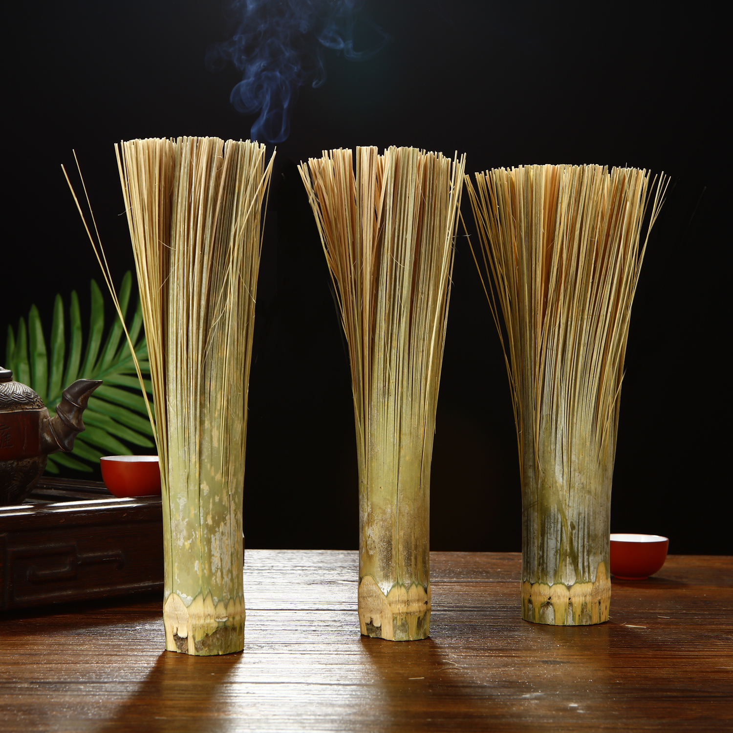 军绿色竹刷子一把28厘米左右手工天然竹刷洗锅洗碗厨房刷锅刷子竹子