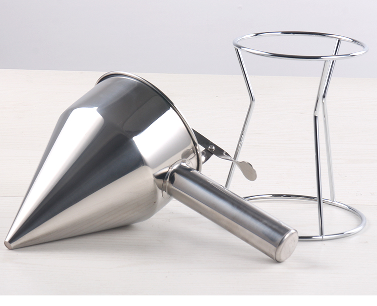 章鱼丸漏斗10件套章鱼小丸子工具章鱼漏斗锥形漏斗不锈钢鱼丸漏斗带