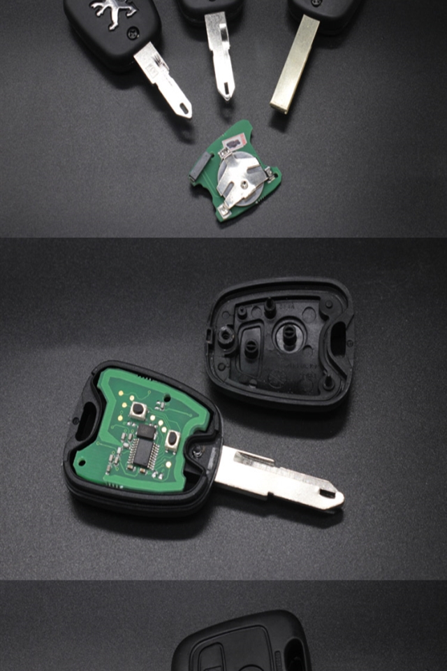 标致307标致206/207雪铁龙c2直板一体原装遥控器钥匙 206芯片钥匙》无