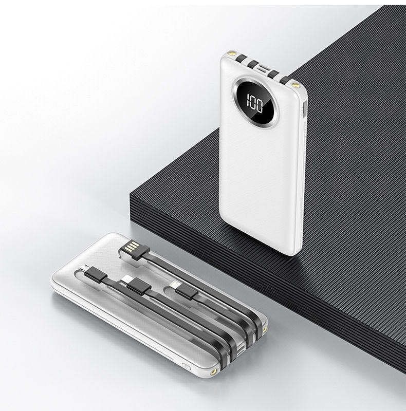 优速腾 30000毫安充电宝自带线快充华为苹果vivoppo手机通用移动电源