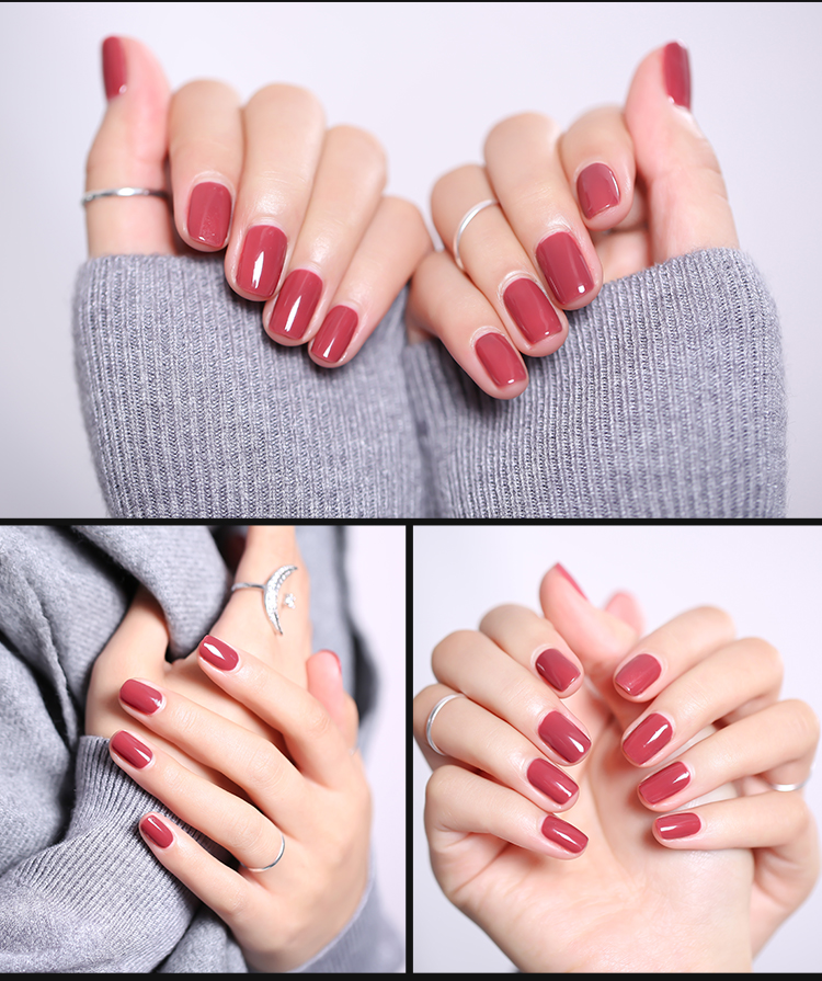 甲油胶蔻丹光疗胶纯色指甲胶防水持久不可剥环保