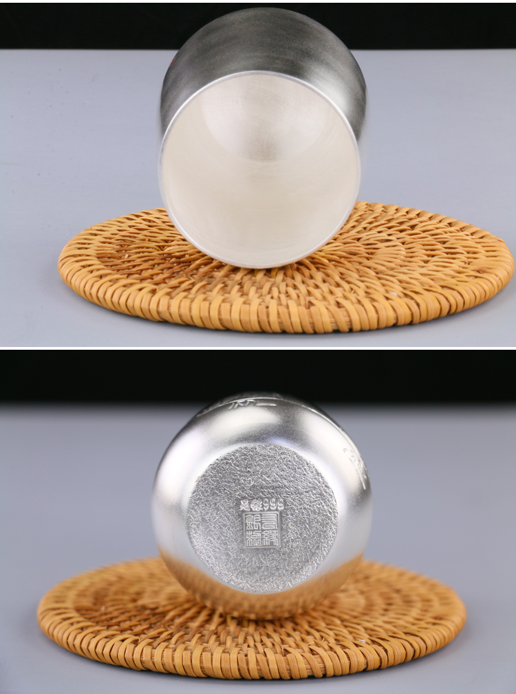 曼可(maxeyivy)家居器皿 【】纯银酒杯 纯银杯子 纯银茶杯 纯银茶具