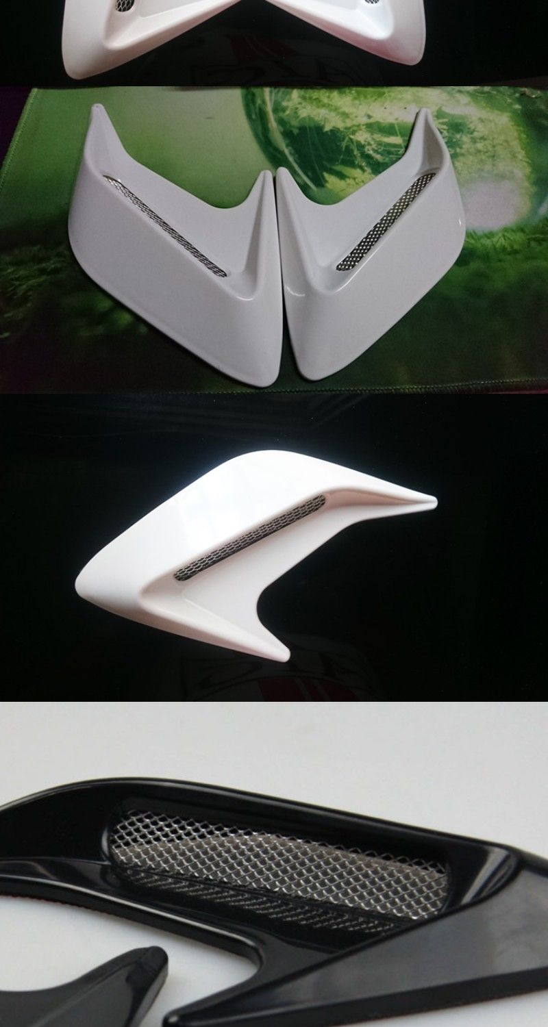 怡灵 鲨鱼腮仿真出风口侧风口引擎盖装饰通风口进气风口汽车改装车贴