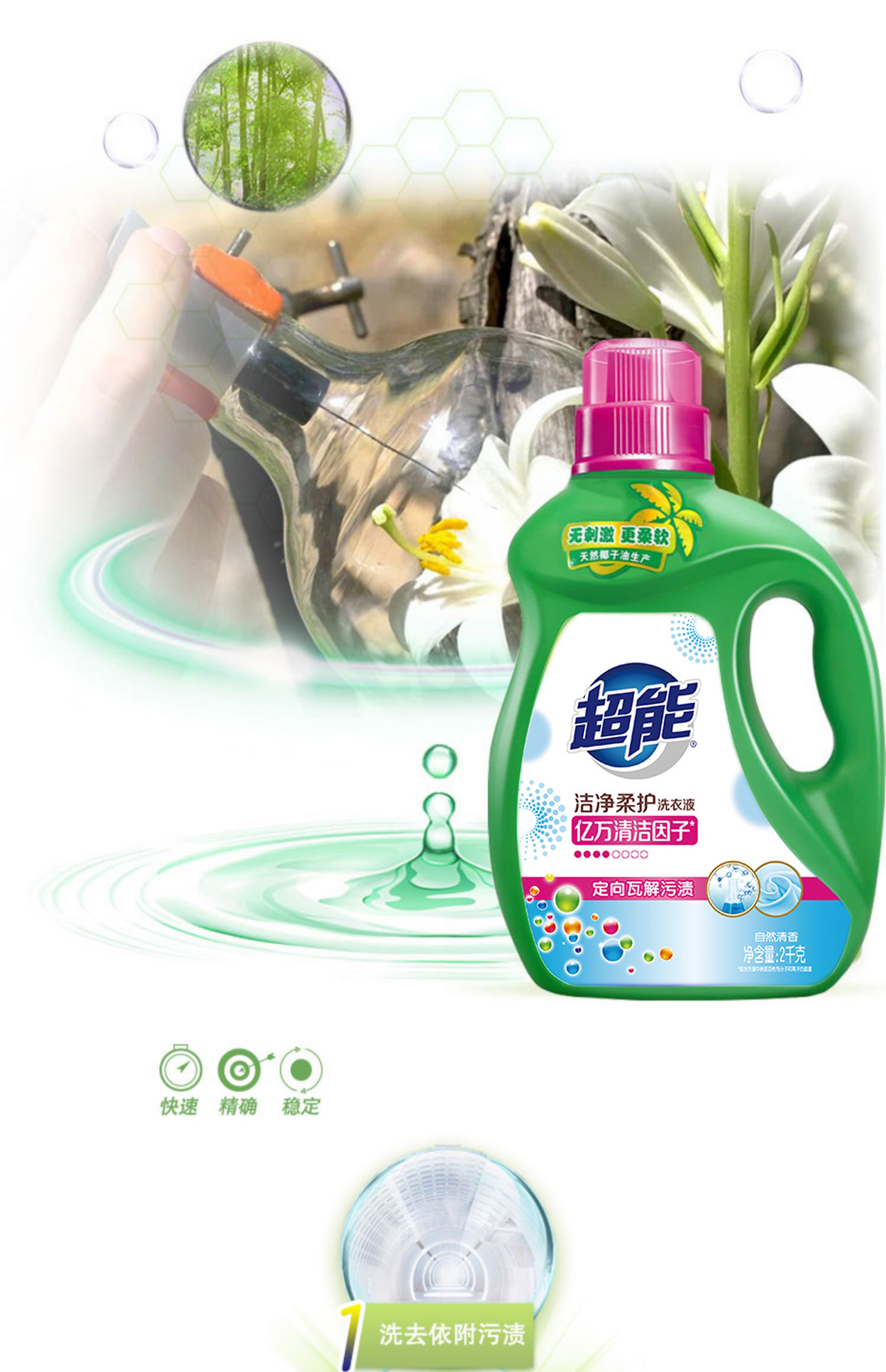 瓶装产地:中国浙江丽水市类型:机洗,手洗类别:洗衣液/皂液品牌