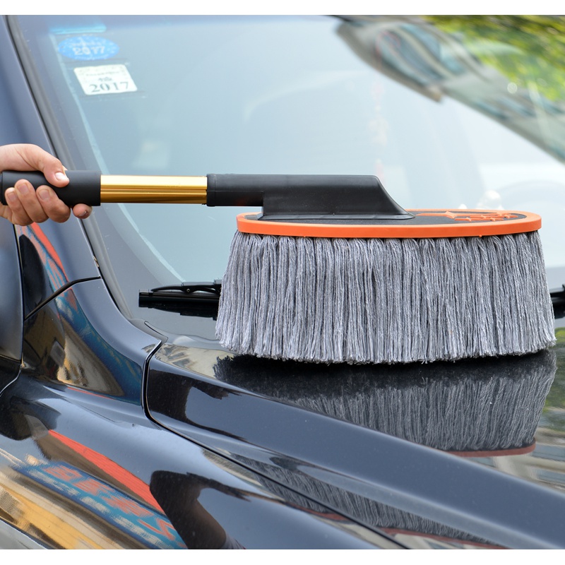 汽车纯棉蜡拖蜡刷除尘掸子洗车拖把擦车刷子扫灰油掸子伸缩扫灰掸