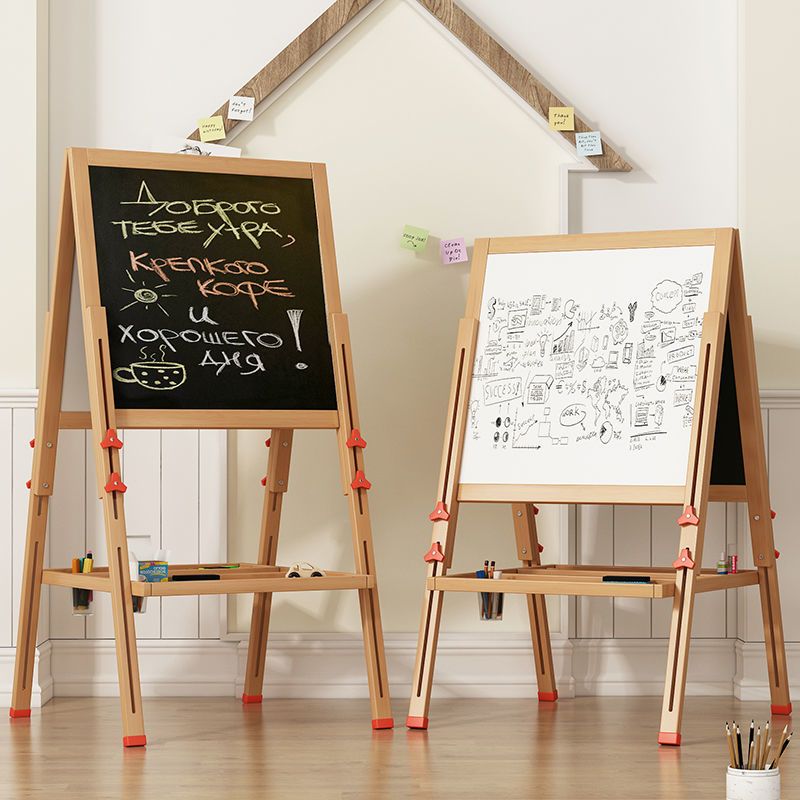 儿童画画板小黑板家用写字板小学生可升降支架式折叠可擦写涂鸦板