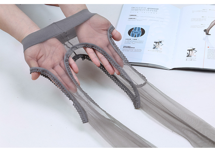 3双薄15d免脱开裆丝袜脚尖透明四面空超薄性感镂空连裤卓思哲