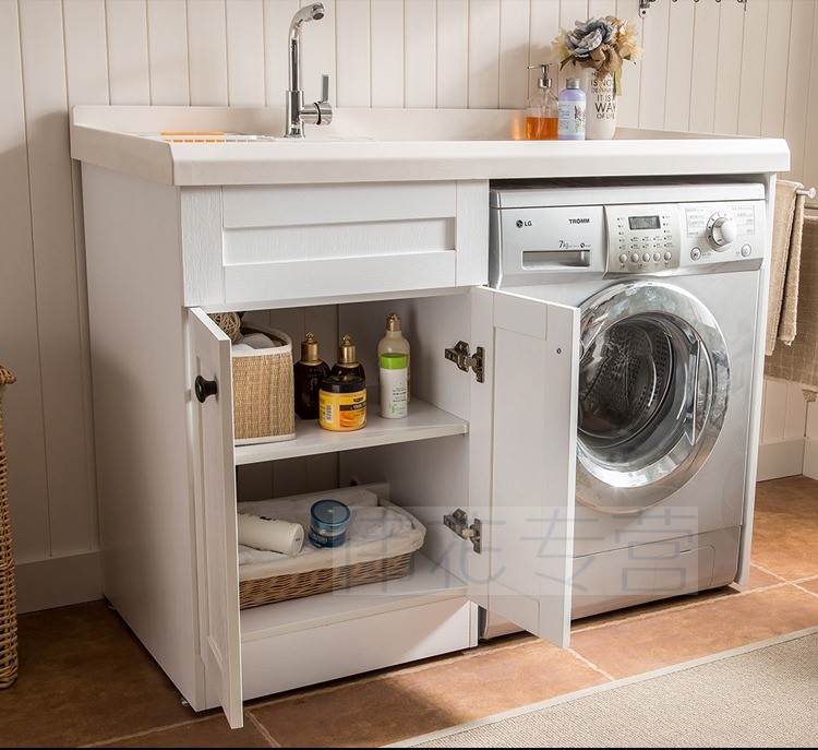 彤派衣柜/衣帽间其他 洗衣柜阳台组合带搓板高低洗衣池洗衣台浴室柜